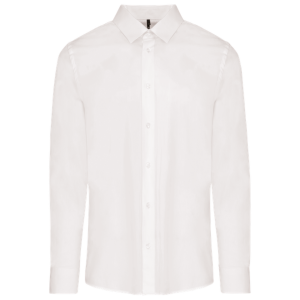 Chemise popeline manches longues blanche