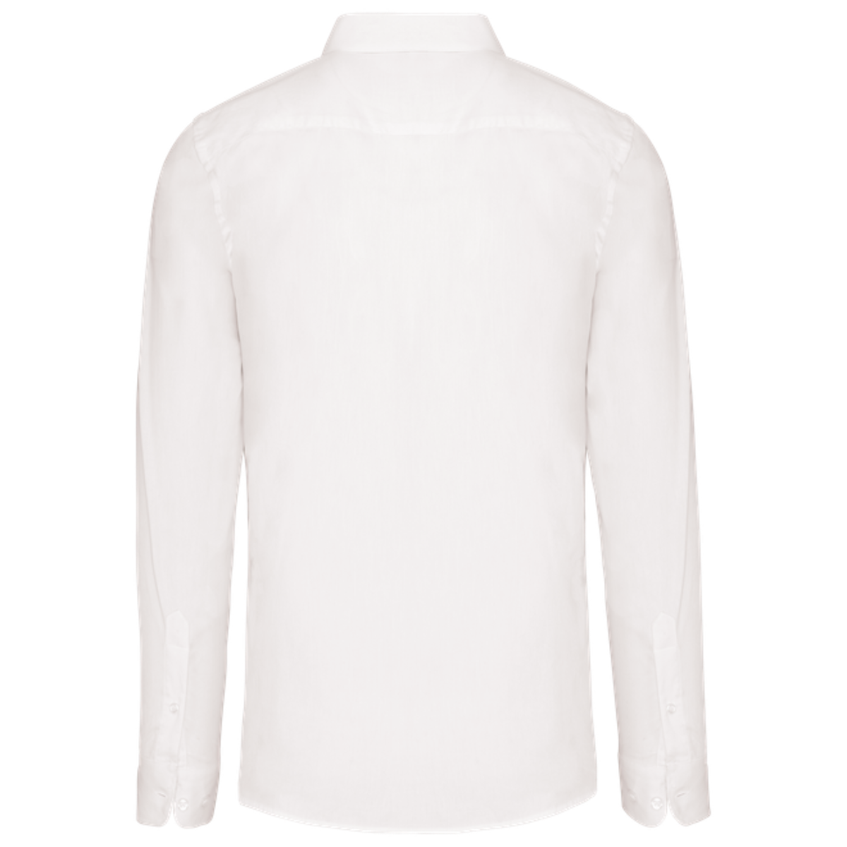 Chemise popeline manches longues blanche – Image 2